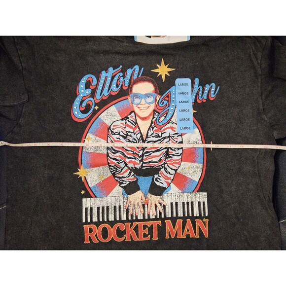 Elton John Piano Man, Rocket Man Retro Band T-Shirt Size Large - Picture 5 of 7